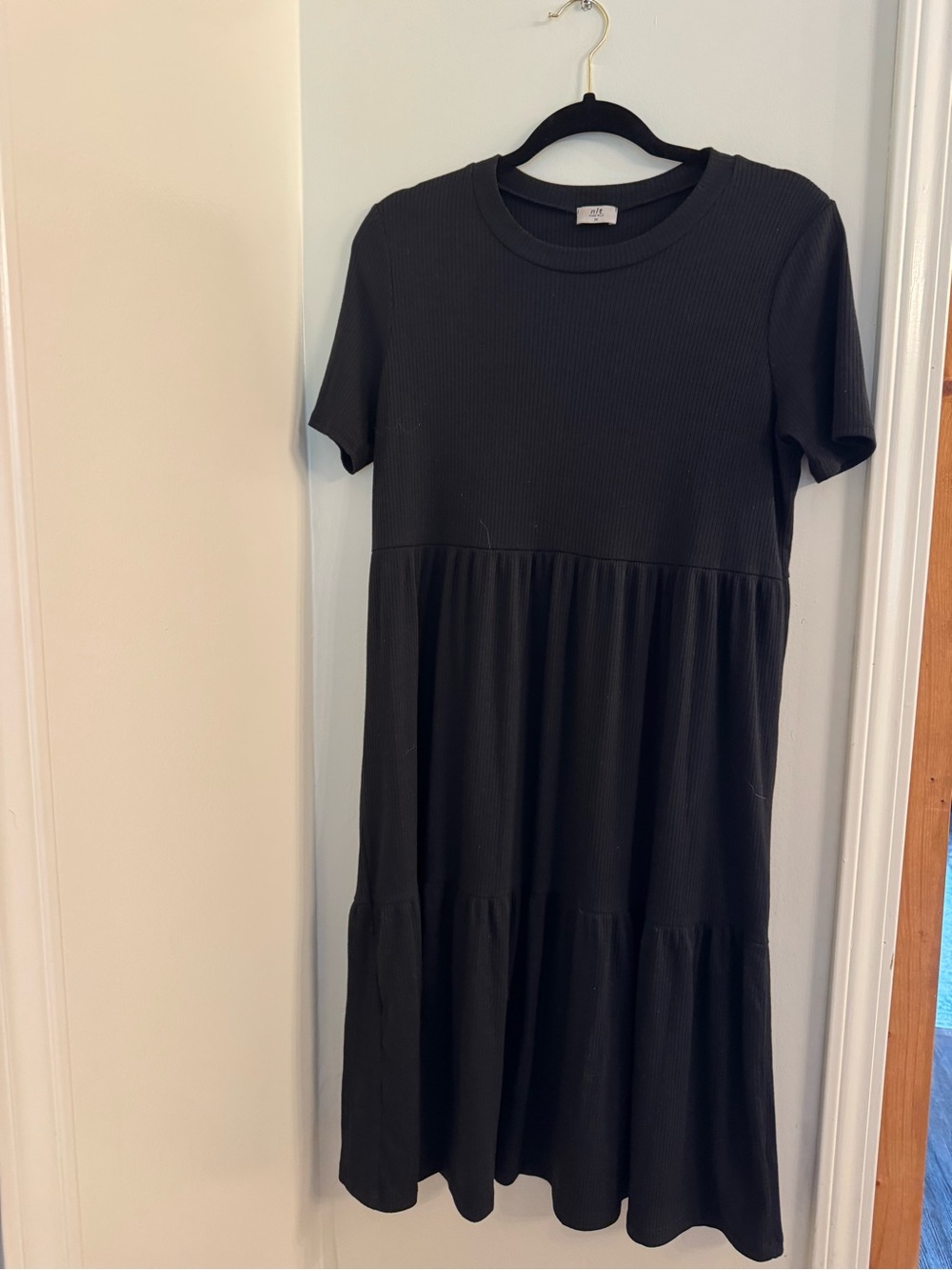 Classic Black Tiered Kids' Dress - Everyday Comfortable Style